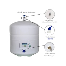 Su Arıtma Cihazları Için 12 Litre 3.2 Metal Tank