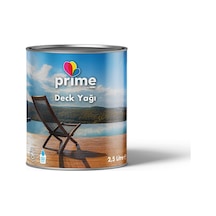 Prime Deck Yağı - Su Bazlı Deck Ve Bahçe Mobilyaları İçin Ahşap Renklendirici Yağ- 2.5 Lt-tik Çok Renkli