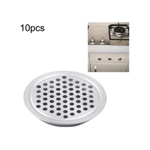Sones 10 Adet Düz Yüzey 35mm Dolap Yuvarlak Hava Menfezi Paslanmaz Çelik Panjurlu Izgara Kapağı Havalandırma Delikleri Küçük Delikli Diğer
