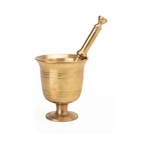 Dmt Gaziantep Bakır Pirinç Döküm Havan Eli Kalınlık:0,6mm Ağız Genişli 6,5cm Ağırlık:0,900gr