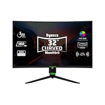 Monster Aryond A32 V2 32" 1 MS 180 Hz HDR10 G-Sync FreeSync QHD Curved VA Oyuncu Monitörü