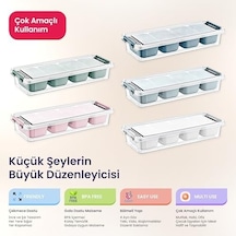 Grand 4 Bölmeli Organizer Çekmece Dostu, Gıda Temasına Uygun Ve Pratik Saklama Beyaz 10