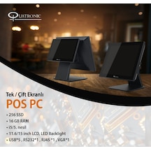 Quatronıc 15" Dokunmatik İki Ekranlı P155-d 5n-core İ5 5.nesil-16gb Ram-256gb Ssd-fdos Pos Pc
