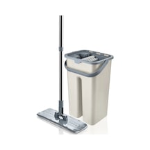 Ev Tipi Düz Mop Seti Temizlik Aracı Mop Kova Portatif Tasarım Yer Kaplamaz Yapı