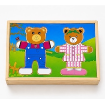 Bakgelal Ahşap Ayıcık Eşleştirme Yapbozu Montessori Eğitici Ahşap Puzzle Çocuk Zeka Gelişim Oyuncağı