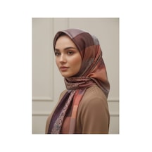 Trend Dijital Baskı Batik Dikdörtgen Desenli Royan Eşarp Desen 4 Renk 8 Çok Renkli