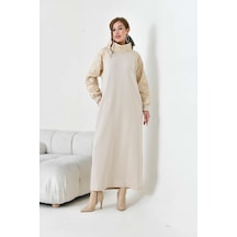 FTZ Women Ftz Kadın Kapitoneli İki İp Elbise Beige 30982 Beige Bej