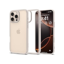 İphone 16 Pro İle Uyumlu Kılıf Ultra Hybrid Natural Titanium - Acs08127