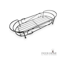 Paslanmaz Siyah Tezgah Üstü Banyo Mutfak Düzenleyici Raf Siyah