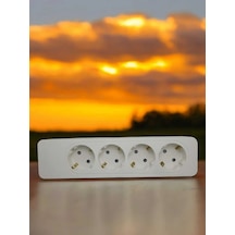 Asyagrup Seldur Dörtlü Çocuk Korumalı Topraklı Grup Priz Kablosuz