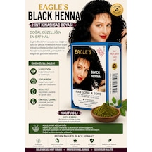 Bezos Black Henna Hint Kınası Saç Boyası Siyah Renk 6 Lı Kutu Doğal Görünümlü Kalıcı Saç Boyası Nhr