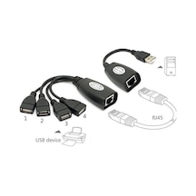 Alfais 4406 4 Port Cat Rj45 Usb Hub Ek Uzatma Extender (50 Metre)