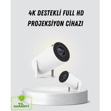 Mey İthalat Full Hd 4k Destekli Akıllı Projeksiyon 130 İnç Ekran, Uzun Ömürlü Ampul Ve Çoklu Giriş