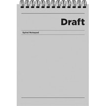 A5 Kareli Bloknot Draft - Gri Gri
