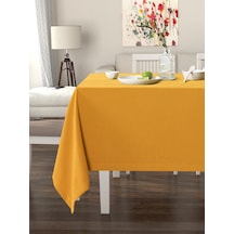 Kadife Çiçeği Rengi Masa Örtüsü Kadife Dokulu Leke Tutmaz Kadife Çiçeği