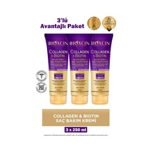 Bioxcin Collagen Biotin Hacim Verici Saç Bakım Kremi 250 Ml 3 Adet