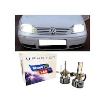 Vw Bora Led Xenon Uzun + Kısa Far Ampulü H4 Mono Yeni Seri Beyaz