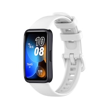 Huawei Band 8 Uyumlu Klasik Nvth Kordon-beyaz