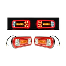 Neon Led Arka Stop Lambası Takımı Sağ Sol 24 Volt Üniversal