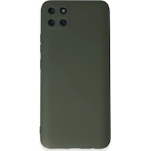 Newface Realme C11 Kılıf Nano İçi Kadife Silikon - Koyu Yeşil