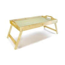 Paçi Premium Bambu Serisi 50x30 Cm Açılı Ayaklı Dekoratif Kahvaltı Tepsisi Sarı