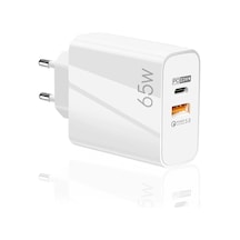 Schitec SR101 65 W USBA + PD33W Type-C Çift Çıkışlı Quick Charger 3.0 Hızlı Şarj Aleti Başlığı