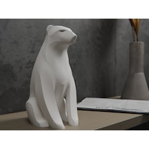 Minik Ayı Dekoratif Eşya Ufak Ayıcık Beyaz Renk 15cm