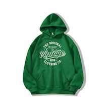 Vintage Baskılı Oversize Sweatshirt Yeşil Vintage Baskılı Oversize Sweatshirt Yeşil