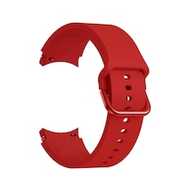 Samsung Galaxy Watch Fe İçin Kordon Solid Silicone Band Kırmızı Galaxy Watch Fe İle Uyumlu Kordon - Kırmızı Çok Renkli