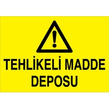 Tehlikeli Madde Deposu Uyarı Tabelası - 50x70 Alüminyum Kompozit Panel - Tm4