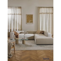 Most Mollis Pro 4 Modül Sağ Köşe Koltuk 01 Kırık Beyaz Keten Kuma