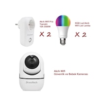 Soultech Akıllı Kamera + 2 Akıllı Led Ampul + 2 Akıllı Priz Güvenlik Seti