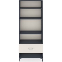 Arges Dolap 4 Raflı Tek Çekmeceli 88x30x221 Antrasit-aytaşı Antrasit