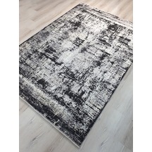 Tuğra Halı Rustic 1076 Siyah Gri 160X230 Cm Saçaklı Salon Halısı