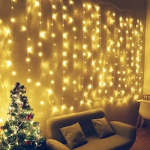 Yılbaşı Işığı Gün Işığı Led Işık Salkım Led Işık 12 Dallı 3x3 Metre Modlu Eklemeli Dekor Noel Işığı