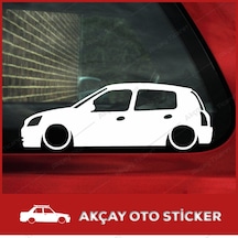 Renault Clio 2 Sticker (Takım Set) Clio Gölge Sticker Oto Sticker
