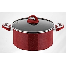 Taç Granit Derin Tencere 20cm Kırmızı