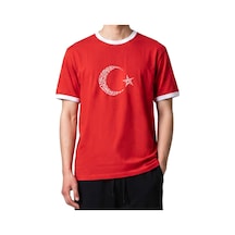Sportive Türkiye Baskılı Çocuk Kırmızı Günlük Stil T-shirt 26du0004-krm