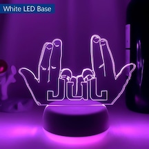 Metabagua De Beers Led Gece Lambası Ünlü Jul Hayranlar Için Yatak Odası Dekorasyon Aydınlatma Doğum Günü Hediyesi Güçlendirilmiş Renk Değiştiren 3d Lamba Jul 7t9gyv Bej