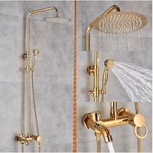 Banyo Bataryası Duş Seti Gold Altın Dore Özel Seri Yeni Model