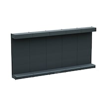 Şapkalı Ve Bazalı Delikli Hırdavat Rafı Antrasit, 5 Ünite W450 H220 D30/40 Cm Siyah
