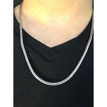 Vog Unisex 2.5mm 60 Cm Çelik Tilki Kuyruğu Beyaz Renk Sevgiliye Eşe Babaya Hediye Kolye Beyaz