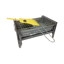 Gelincik Paslanmaz Portatif Kömürlü Mangal + Yelpaze + Çanta
