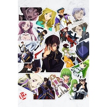 Code Geass Anime Sticker Paketi 20 Adet Çok Renkli