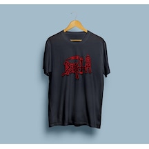 Oversize Death Tasarım Unisex T-shirt Siyah