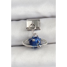 316l Çelik Sallantılı Satürn Model Gümüş Renk Nomination Charm Renkli