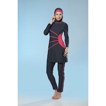 Adasea 0385 Koyu Lacivert Tam Boy Lycralı Tesettür Mayo