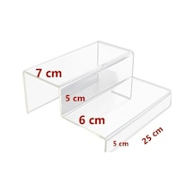 Enbulur 2 Basamaklı Pleksi Şeffaf Raf