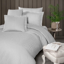 Çizgili Saten Nevresim Takımı, Çift Kişilik 4 Parça Pamuklu Saten, Yumuşak Ve Serin Nevresim 200x220, Çarşa Diğer 27298503