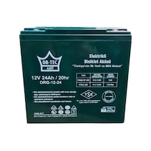 Ortec 12V 24 Ah Amper Elektrikli Motosiklet Aküsü Jel Akü Elektrikli Bisiklet Akü